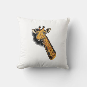 Vintage Engraved Cute Giraffe Shirt Design_1 Cushion