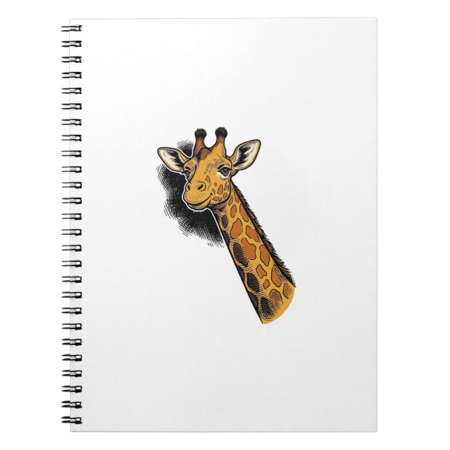 Vintage Engraved Cute Giraffe Shirt Design_1 Notebook (Front)