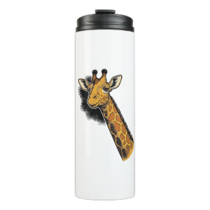 Vintage Engraved Cute Giraffe Shirt Design_1 Thermal Tumbler
