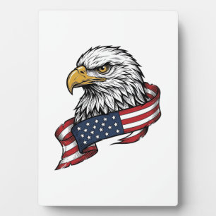 Vintage Engraved Eagle Patriotic Shirt Design_1 Plaque