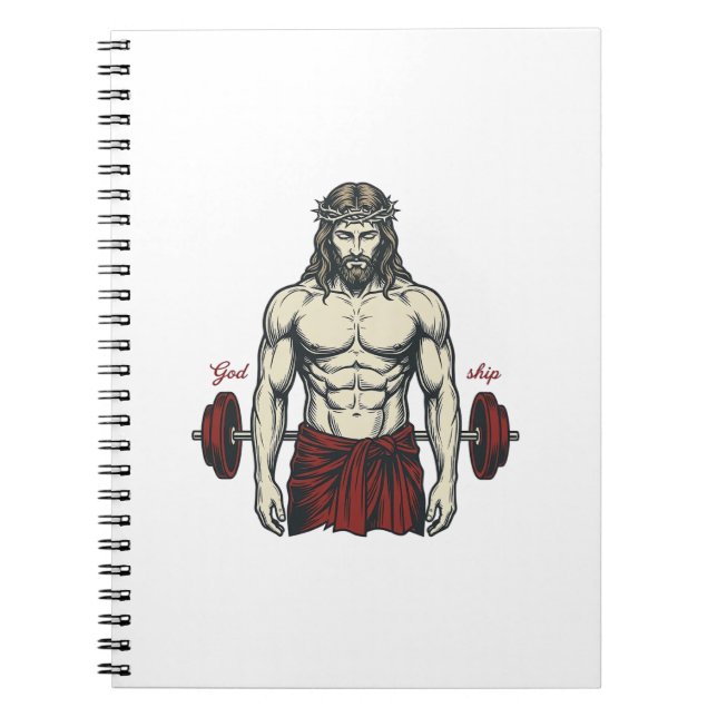 Vintage Engraved Faith Strength Graphic Design_1 Notebook (Front)