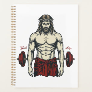 Vintage Engraved Faith Strength Graphic Design_1 Planner