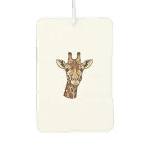 Vintage Engraved Giraffe Head Vector Design_1 Car Air Freshener