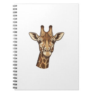 Vintage Engraved Giraffe Head Vector Design_1 Notebook
