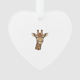 Vintage Engraved Giraffe Head Vector Design_1 Ornament