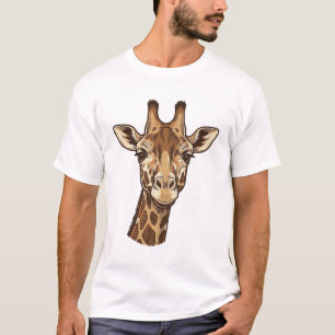 Vintage Engraved Giraffe Head Vector Design_1 T-Shirt