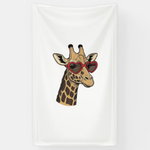 Vintage Engraved Giraffe Heart Sunglasses Design_1 Banner