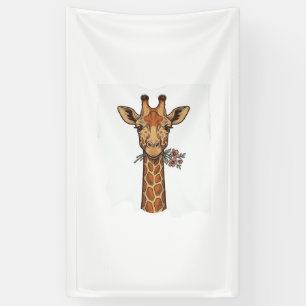 Vintage Engraved Giraffe With Flowers Shirt_1 Banner