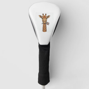 Vintage Engraved Giraffe With Flowers Shirt_1 Golf Head Cover