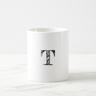 Vintage Engraved Monogram Coffee Mug