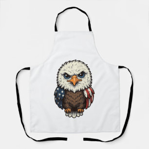 Vintage Engraved Patriotic Baby Eagle Shirt_1 Apron