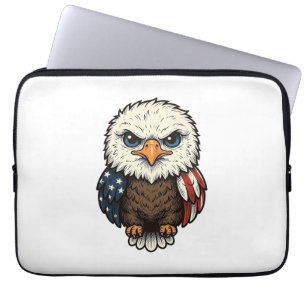 Vintage Engraved Patriotic Baby Eagle Shirt_1 Laptop Sleeve