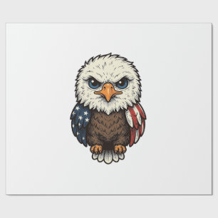 Vintage Engraved Patriotic Baby Eagle Shirt_1 Wrapping Paper