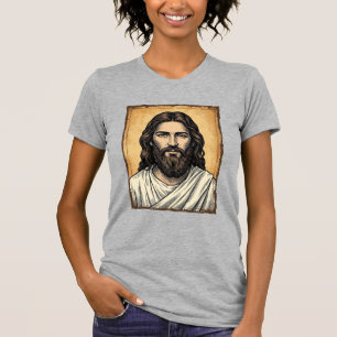 Vintage Engraved Religious Portrait Shirt Design_1