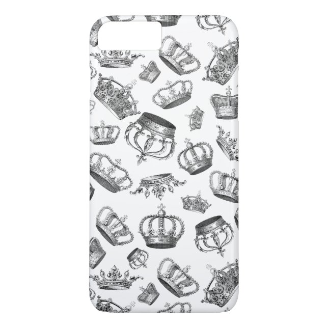 Vintage Engraved Royal Crowns Case-Mate iPhone Case (Back)
