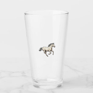 Vintage Engraved Running Appaloosa Horse Design_1 Glass