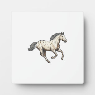 Vintage Engraved Running Appaloosa Horse Design_1 Plaque