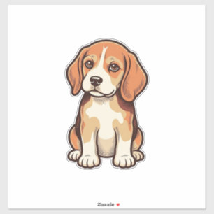 Vintage Engraving Beagle Puppy Vector Art_1