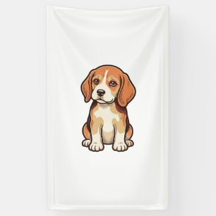 Vintage Engraving Beagle Puppy Vector Art_1 Banner