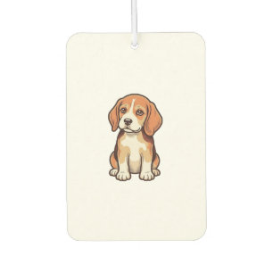 Vintage Engraving Beagle Puppy Vector Art_1 Car Air Freshener