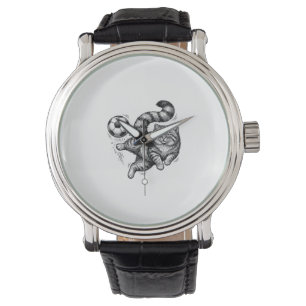 Vintage Engraving Cat Soccer Kick Shirt Design (4) Watch