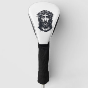 Vintage Engraving Crown of Thorns Sacred Portrait  Golf Head Cover