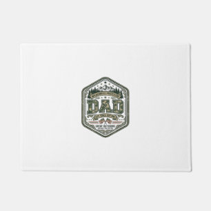Vintage Engraving Dad Mountain Badge Shirt Design_ Doormat