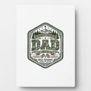 Vintage Engraving Dad Mountain Badge Shirt Design_ Plaque