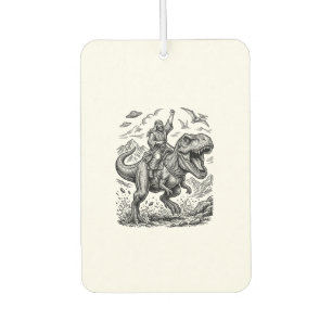 Vintage Engraving Dinosaur Rider Graphic Tee_1 Car Air Freshener