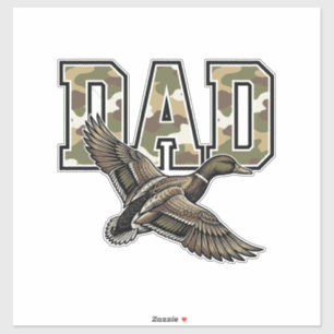 Vintage Engraving Duck Dad Camo Vector Shirt Desig