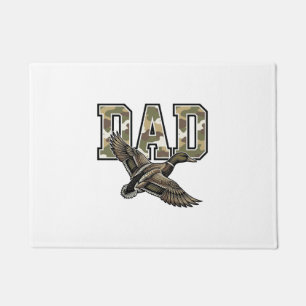 Vintage Engraving Duck Dad Camo Vector Shirt Desig Doormat