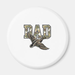Vintage Engraving Duck Dad Camo Vector Shirt Desig Magnet