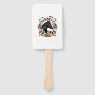 Vintage Engraving Fire Horse Graphic Design Hand Fan