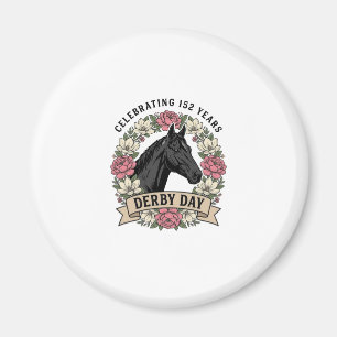 Vintage Engraving Fire Horse Graphic Design Magnet