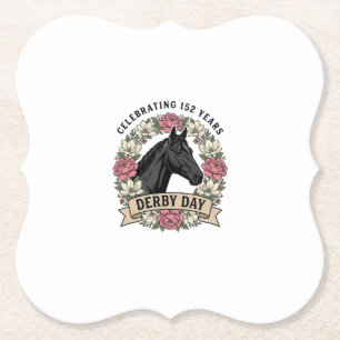 Vintage Engraving Fire Horse Graphic Design Paper Coaster