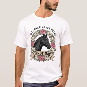 Vintage Engraving Fire Horse Graphic Design T-Shirt
