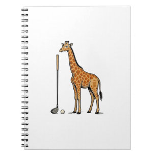 Vintage Engraving Giraffe Golf Vector T-Shirt Desi Notebook
