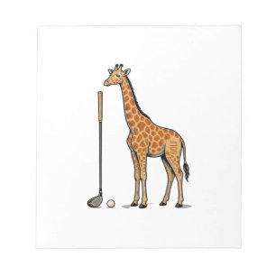 Vintage Engraving Giraffe Golf Vector T-Shirt Desi Notepad