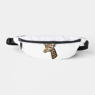 Vintage Engraving Giraffe Portrait Shirt Design (7 Bum Bags