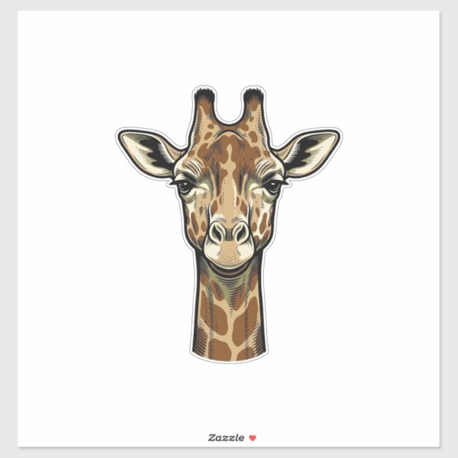 Vintage Engraving Giraffe Vector Art Design_1 (Sheet)