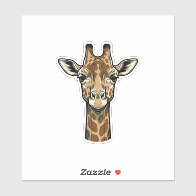 Vintage Engraving Giraffe Vector Art Design_1 (Sheet)