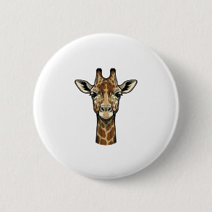 Vintage Engraving Giraffe Vector Art Design_1 6 Cm Round Badge