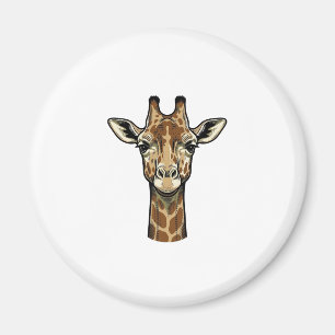 Vintage Engraving Giraffe Vector Art Design_1 Magnet