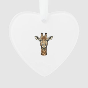 Vintage Engraving Giraffe Vector Art Design_1 Ornament