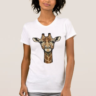 Vintage Engraving Giraffe Vector Art Design_1 T-Shirt