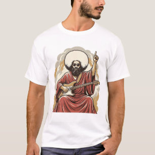 Vintage Engraving Guitarist Vector Art Shirt_1 T-Shirt