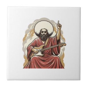 Vintage Engraving Guitarist Vector Art Shirt_1 Tile
