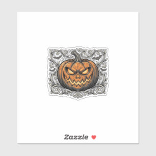 Vintage Engraving Halloween Pumpkin Shirt Design_1
