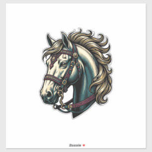 Vintage Engraving Horse Head Vector