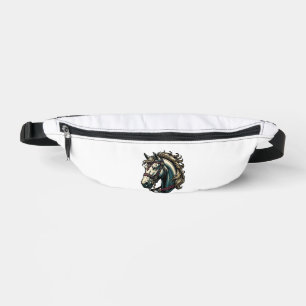 Vintage Engraving Horse Head Vector Bum Bags